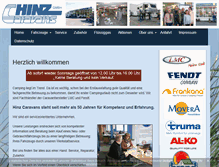 Tablet Screenshot of hinz-caravans.de